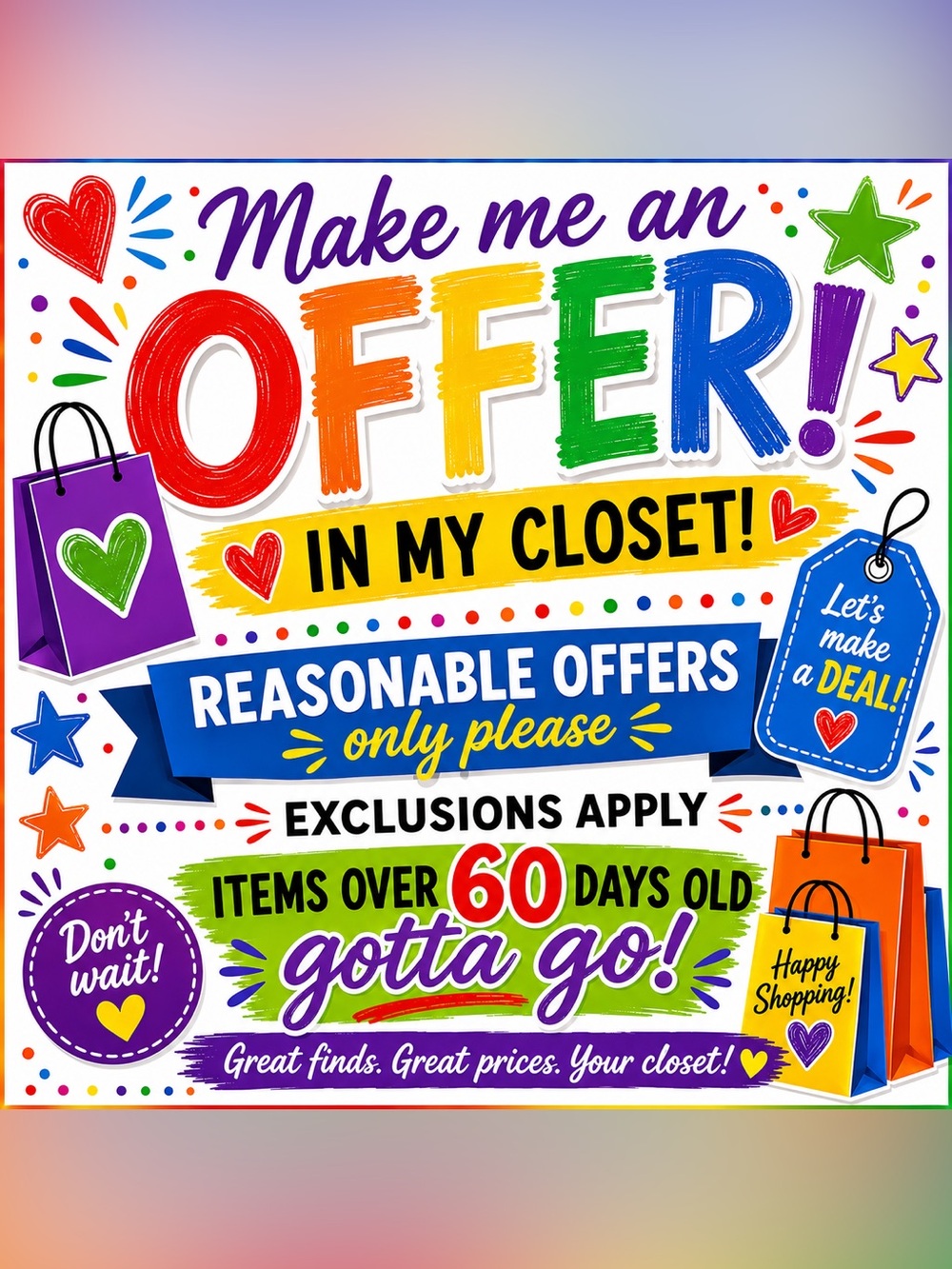 SALE SALE Closet SALE MAKE a DEAL
